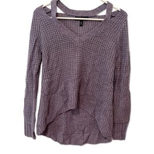 Purple Off the Shoulder Sweater | Derek Heart